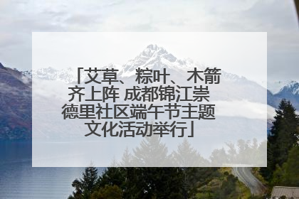 艾草、粽叶、木箭齐上阵 成都锦江崇德里社区端午节主题文化活动举行