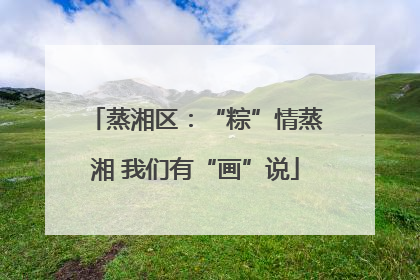 蒸湘区：“粽”情蒸湘 我们有“画”说