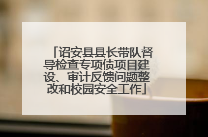 诏安县县长带队督导检查专项债项目建设、审计反馈问题整改和校园安全工作