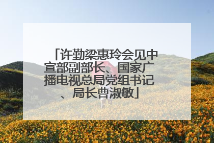许勤梁惠玲会见中宣部副部长、国家广播电视总局党组书记、局长曹淑敏