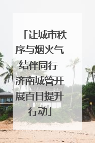 让城市秩序与烟火气结伴同行 济南城管开展百日提升行动