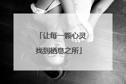 让每一颗心灵找到栖息之所