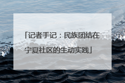 记者手记：民族团结在宁夏社区的生动实践