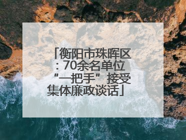 衡阳市珠晖区：70余名单位“一把手”接受集体廉政谈话