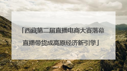 西藏第二届直播电商大赛落幕 直播带货成高原经济新引擎