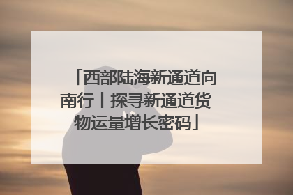 西部陆海新通道向南行丨探寻新通道货物运量增长密码