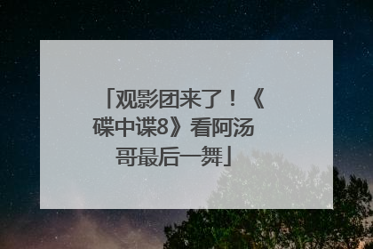 观影团来了！《碟中谍8》看阿汤哥最后一舞