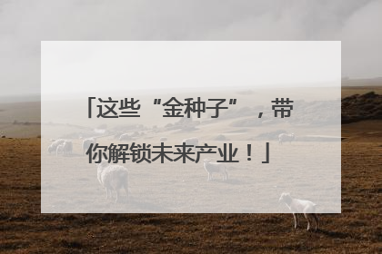这些“金种子”，带你解锁未来产业！
