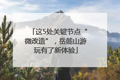 这5处关键节点“微改造”，岳麓山游玩有了新体验