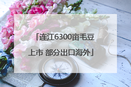 连江6300亩毛豆上市 部分出口海外
