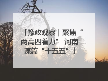 豫政观察｜聚焦“两高四着力” 河南谋篇“十五五”