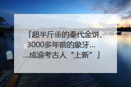 超半斤重的秦代金饼、3000多年前的象牙……成渝考古人“上新”