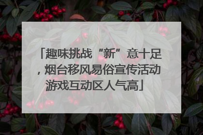 趣味挑战“新”意十足，烟台移风易俗宣传活动游戏互动区人气高