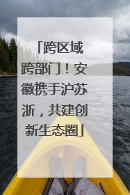 跨区域 跨部门！安徽携手沪苏浙，共建创新生态圈
