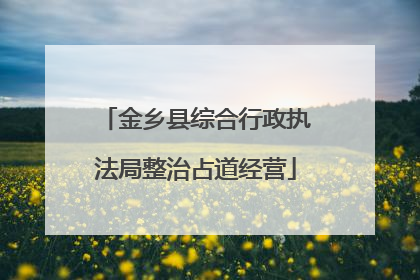 金乡县综合行政执法局整治占道经营