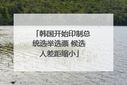 韩国开始印制总统选举选票 候选人差距缩小