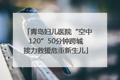 青岛妇儿医院“空中120”50分钟跨城接力救援危重新生儿