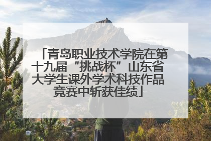 青岛职业技术学院在第十九届“挑战杯”山东省大学生课外学术科技作品竞赛中斩获佳绩