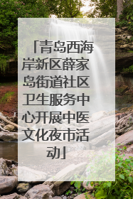 青岛西海岸新区薛家岛街道社区卫生服务中心开展中医文化夜市活动