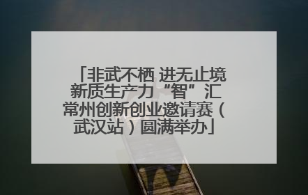 非武不栖 进无止境 新质生产力“智”汇常州创新创业邀请赛（武汉站）圆满举办