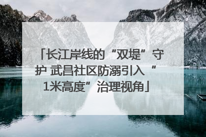 长江岸线的“双堤”守护 武昌社区防溺引入“1米高度”治理视角