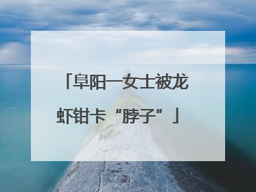阜阳一女士被龙虾钳卡“脖子”