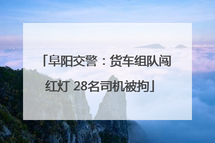 阜阳交警：货车组队闯红灯 28名司机被拘