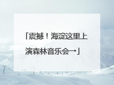 震撼！海淀这里上演森林音乐会→