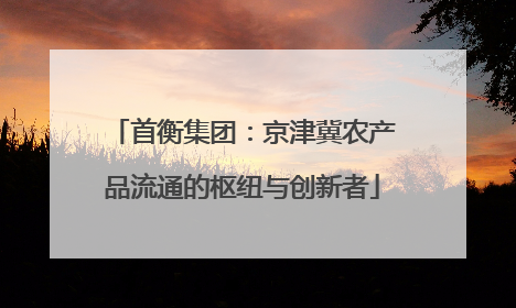 首衡集团：京津冀农产品流通的枢纽与创新者