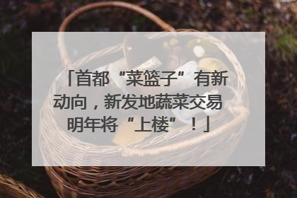 首都“菜篮子”有新动向，新发地蔬菜交易明年将“上楼”！
