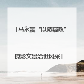 马永嬴“以陵窥政” 掠影文景治世风采
