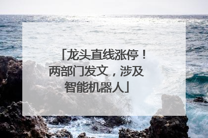 龙头直线涨停！两部门发文，涉及智能机器人