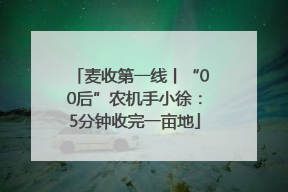 麦收第一线丨“00后”农机手小徐：5分钟收完一亩地