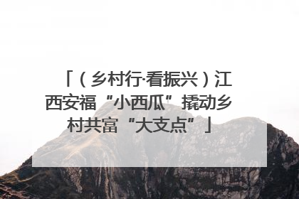 （乡村行·看振兴）江西安福“小西瓜”撬动乡村共富“大支点”
