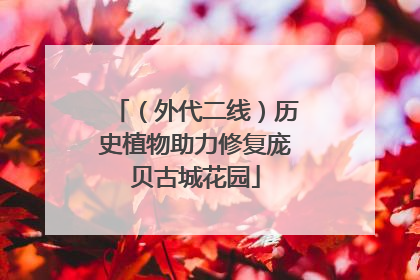 （外代二线）历史植物助力修复庞贝古城花园