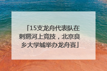15支龙舟代表队在刺猬河上竞技，北京良乡大学城举办龙舟赛