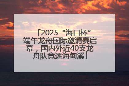 2025“海口杯”端午龙舟国际邀请赛启幕，国内外近40支龙舟队竞逐海甸溪