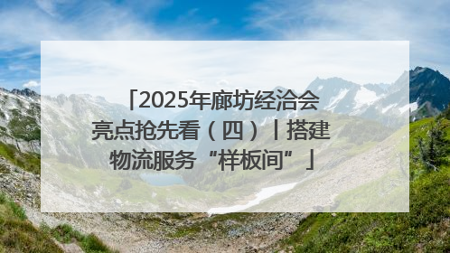 2025年廊坊经洽会亮点抢先看（四）丨搭建物流服务“样板间”