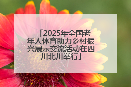 2025年全国老年人体育助力乡村振兴展示交流活动在四川北川举行