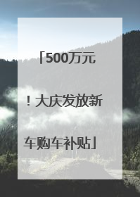 500万元！大庆发放新车购车补贴