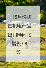 5月份我国机电产品出口额同比增长7.3%