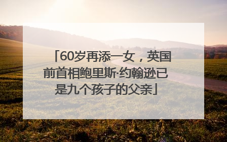 60岁再添一女，英国前首相鲍里斯·约翰逊已是九个孩子的父亲