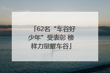 62名“车谷好少年”受表彰 榜样力量耀车谷