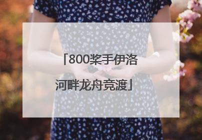 800桨手伊洛河畔龙舟竞渡