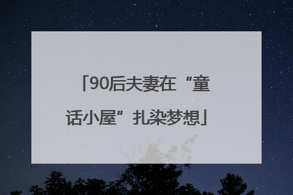 90后夫妻在“童话小屋”扎染梦想