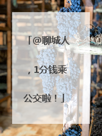 @聊城人，1分钱乘公交啦！