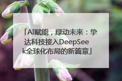 AI赋能，绿动未来：挚达科技接入DeepSeek全球化布局的新篇章